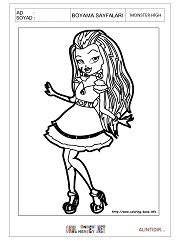 Monster High boyama sayfaları